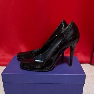 Stuart Weitzman Black Patent Leather Heels